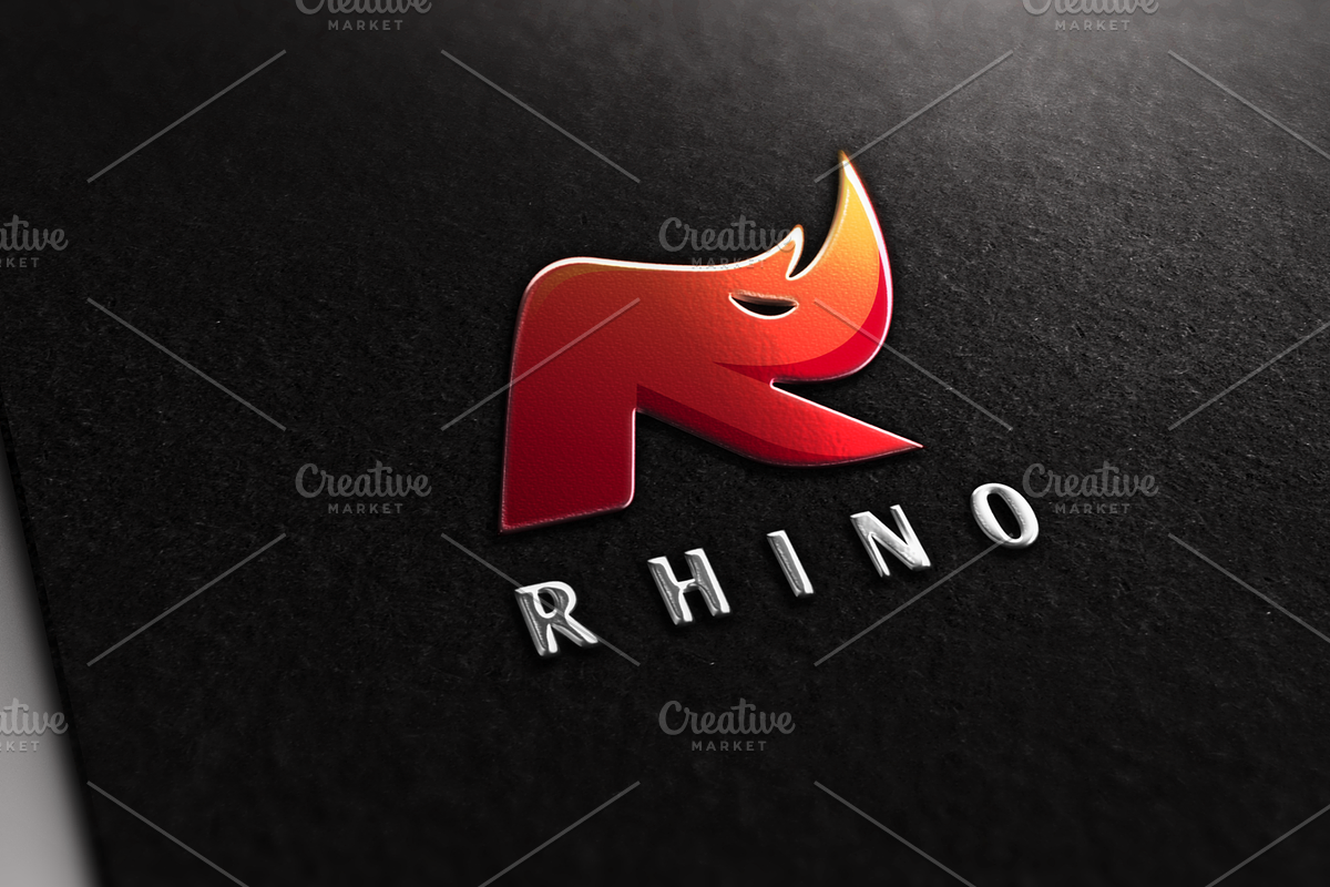 R Letter Rhino Logo, a Branding & Logo Template by VectorCrow (Photo 1 of 2)