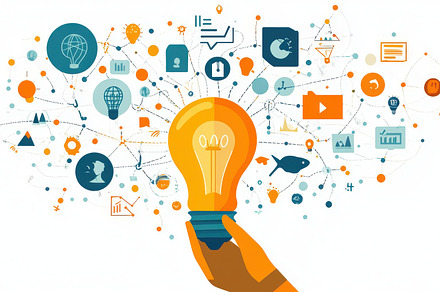 Hand holding lightbulb idea network, a Background Photo by Pixeness