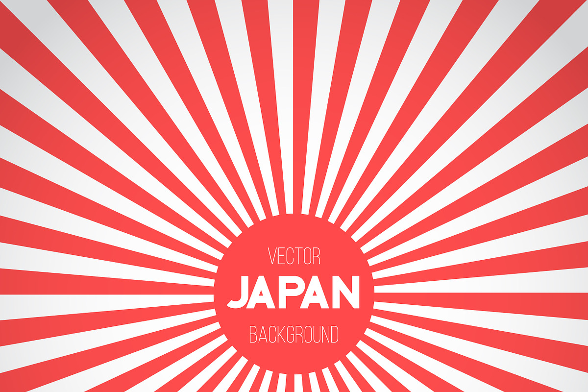 Japan Flag Vector Background, a Decorative Illustration by RaZZeRs