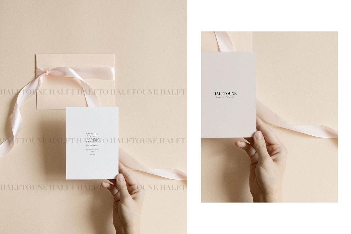 Styled Wedding Card Mockup 5x7 Ratio, a Graphic by HALFTOUNE (Photo 2 of 2)