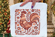 Floral Chicken Valentine PNG, an Illustration by CraftArtStudio (Thumbnail 2 of 4)
