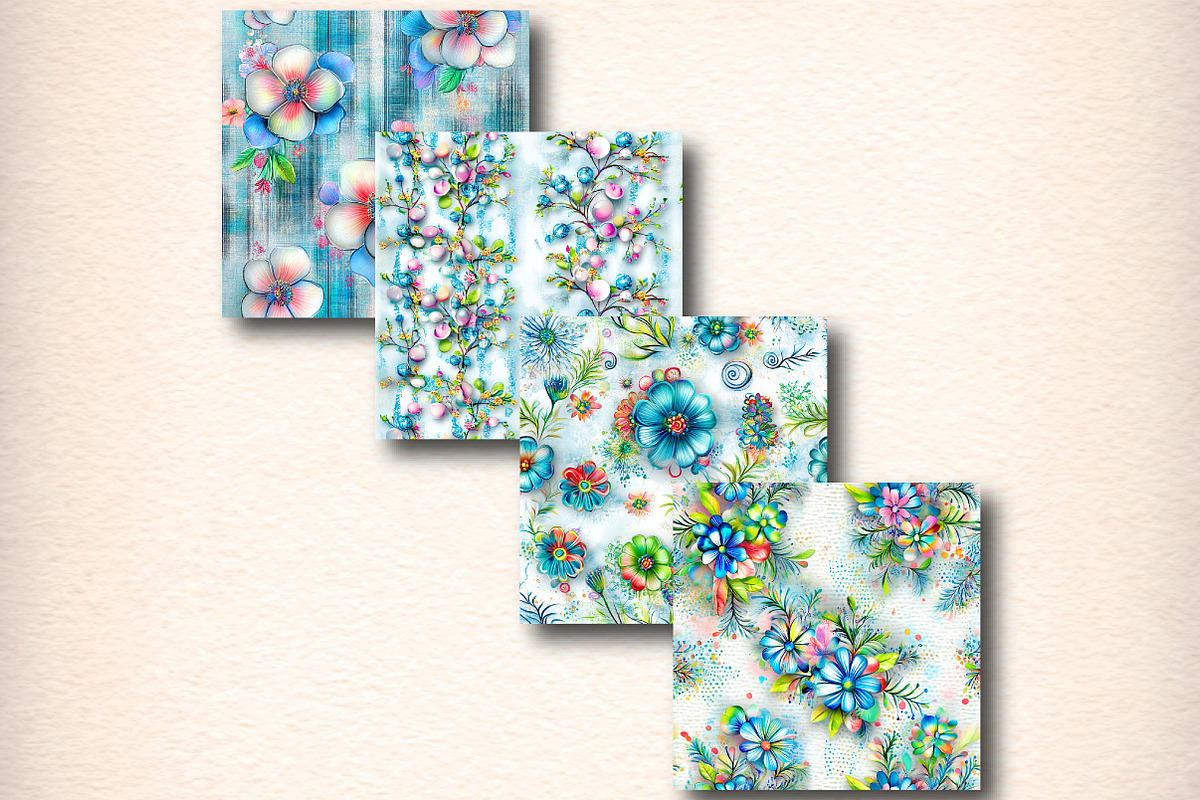 Whimsical Spring Seamless Patterns, a Pattern Graphic by Digital Artistic99 (Photo 7 of 8)