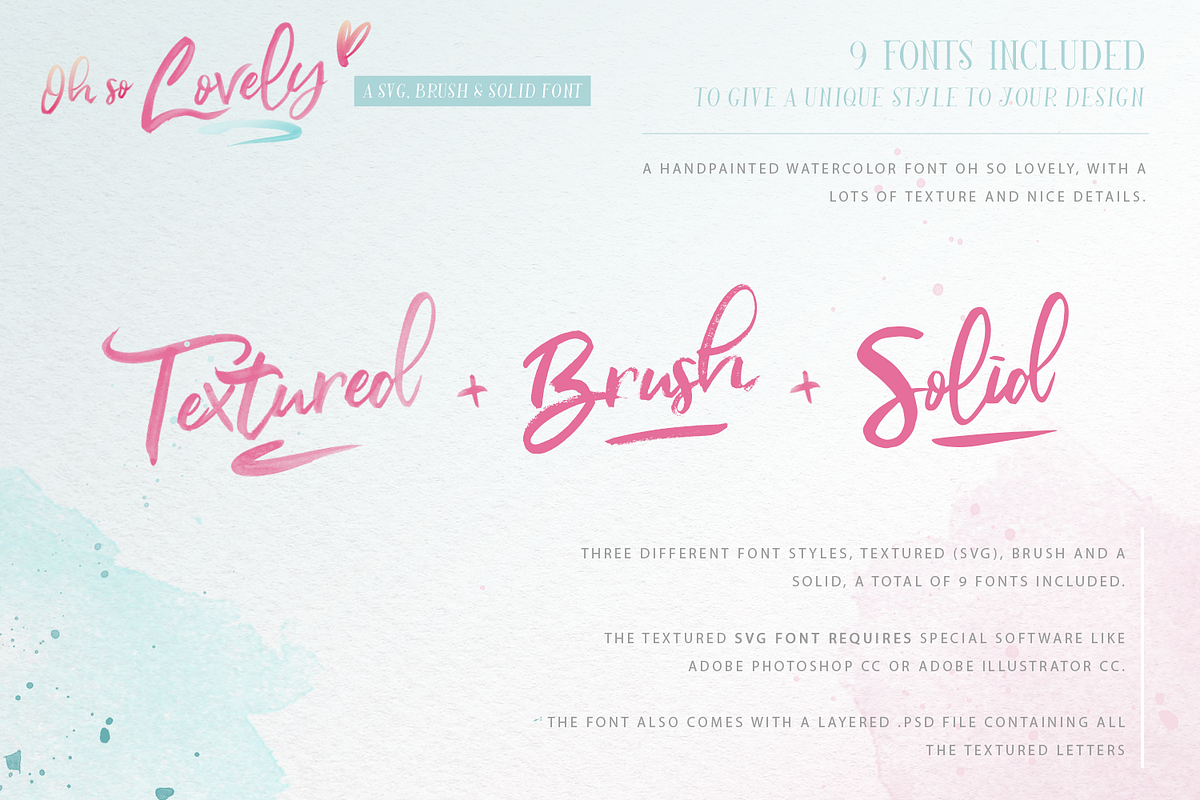 Oh So Lovely Font ~ a SVG Brush font preview 2