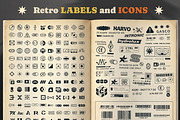 Retro Industrial Labels and Icons, an Object Graphic by Aure Design (Thumbnail 1 of 6)
