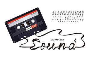 Cassette Tape Retro Font, a Graphic by Pro_Vector