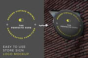 Store Circle Sign Mockup, a Product Mockup by MockUpgrade (Thumbnail 1 of 5)