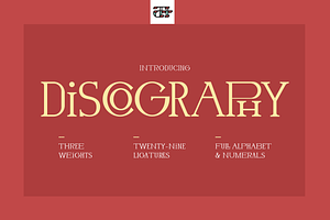 Discography Display Font