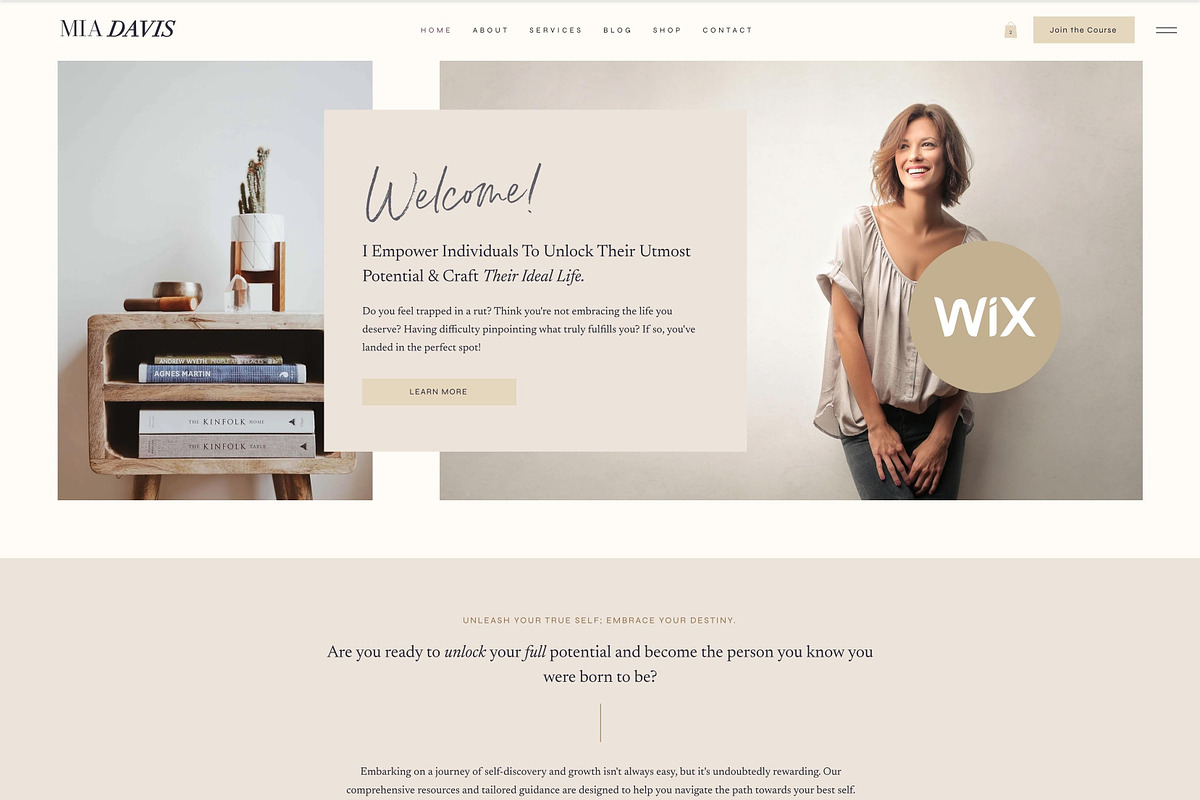 Wix Website Template - Boho Coach, a Wix Template by Nes Design Co (Photo 1 of 11)
