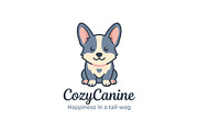 CozyCanine Mascot Cartoon Logo, an Animal Illustration by Cekal_std (Thumbnail 1 of 3)
