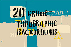 Typographic Grunge Backgrounds.