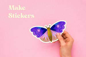 Dreamy Moths & Butterflies Clip Art