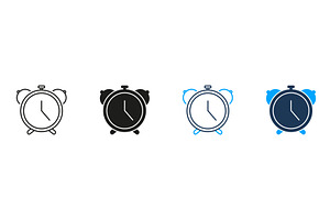 Traditional Alarm Clock Icons, an Object Illustration by Gentle Studio