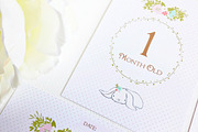 Bunny Baby Milestone and Month cards, a Card Template by ThePaperOwl (Thumbnail 3 of 4)