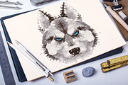 Set of 6 vector watercolor animals, an Animal Illustration by kizi (Thumbnail 4 of 5)
