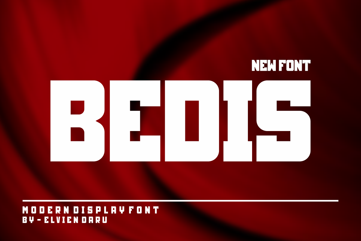 Bedis - Bold Display Font, a Sans Serif Font by lelevien (Photo 1 of 4)