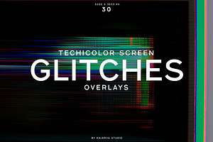 30 Screen Glitches Overlays