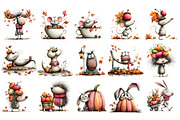 Woodland Fall Animals PNG Bundle, a Seasonal Illustration by Nicolle's Colorful Art (Thumbnail 4 of 5)