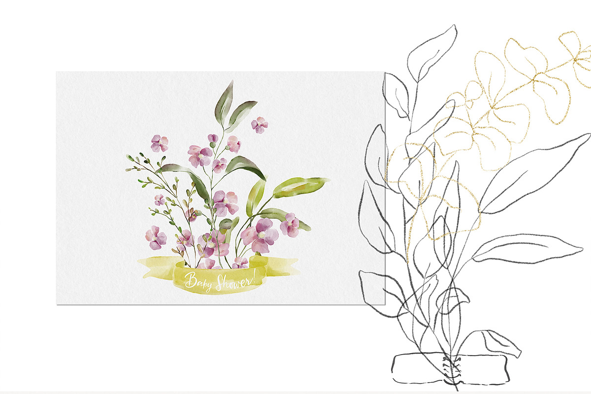 Gorgeous Greenery Illustration set, a Decorative Illustration by Art pages (Photo 5 of 6)