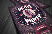 Retro Party Flyer Template, a Flyer Template by Cruzine (Thumbnail 3 of 3)