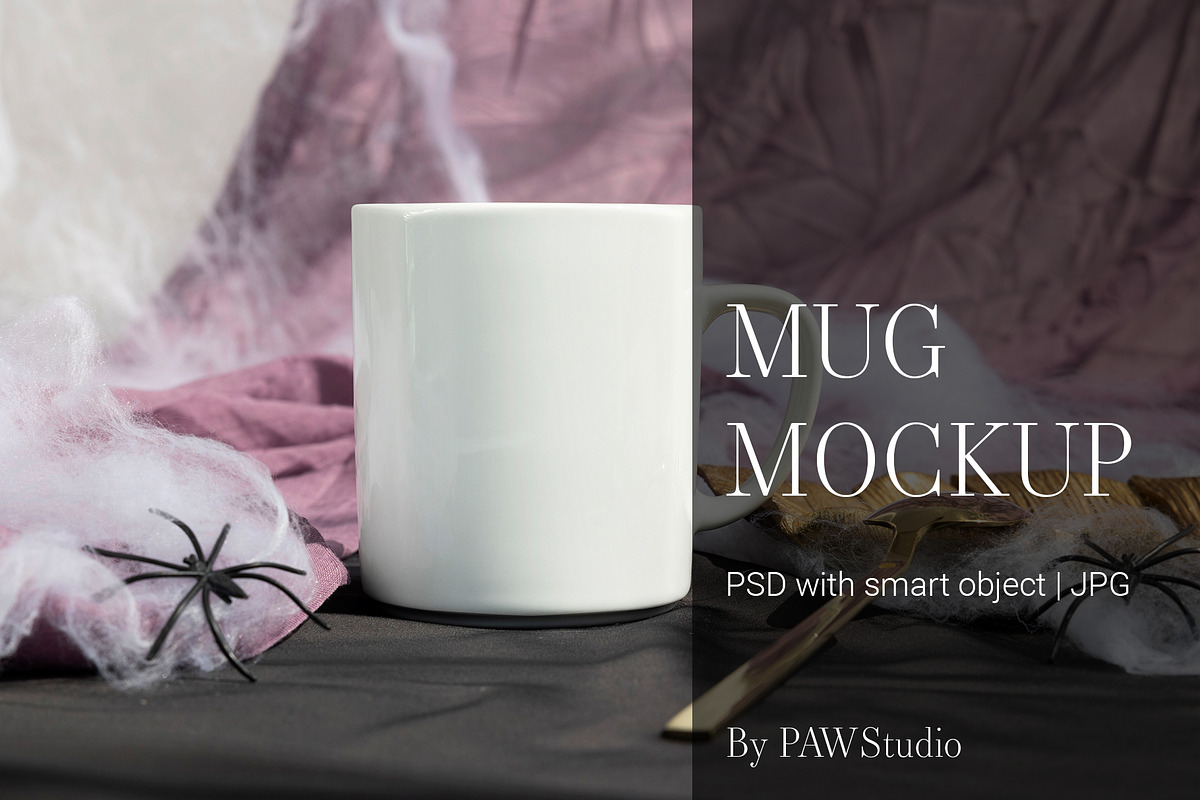 Halloween Mug Mockup Coffee Cup fall, a Cups & Container Mockup by PawMockups (Photo 1 of 10)