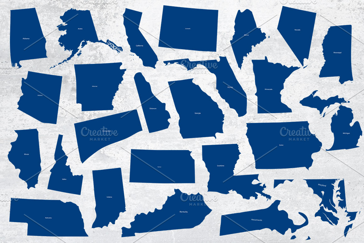 States Maps of USA, an Illustration by ArtFusion (Photo 2 of 3)