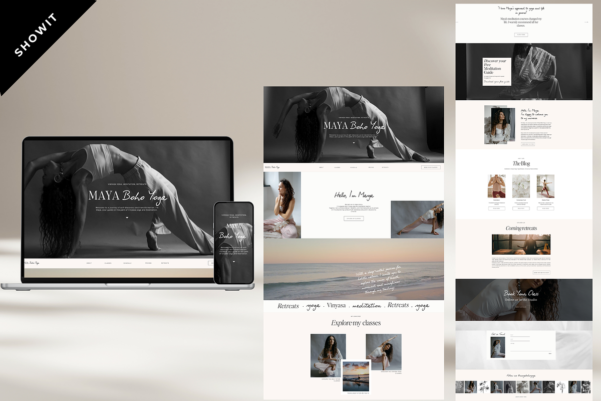 Showit Website Template I Maya Boho, a Websites & App Template by YogaBizLab (Photo 2 of 4)