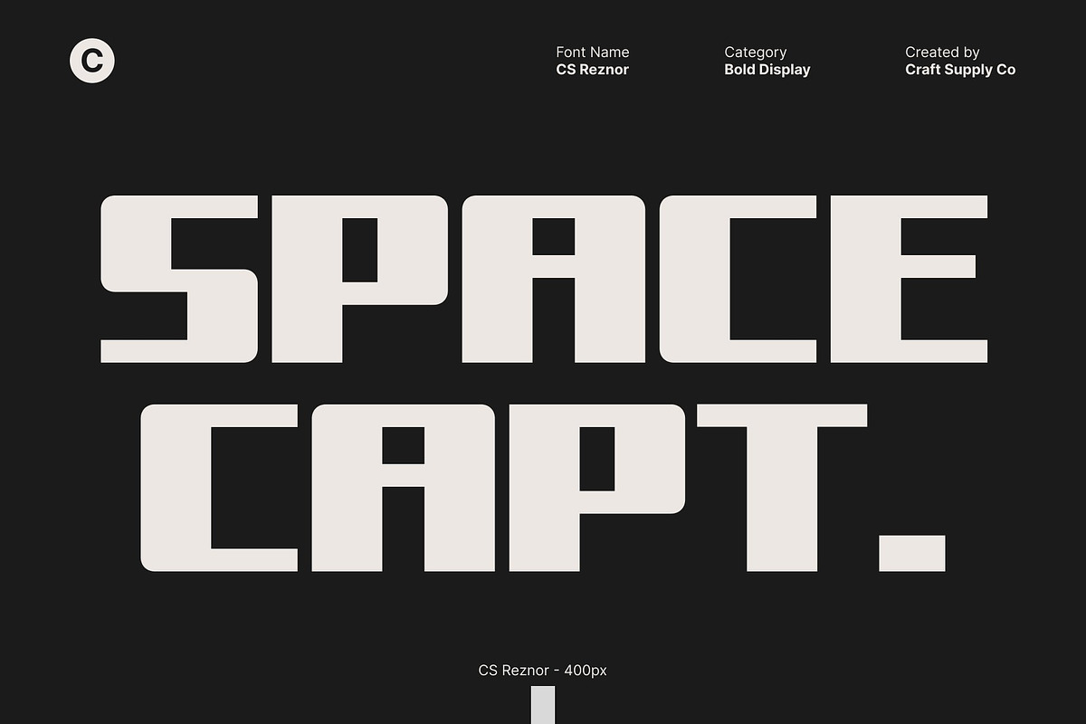 CS Reznor – Bold Display Font, a Sans Serif Font by Craft Supply Co. (Photo 2 of 8)