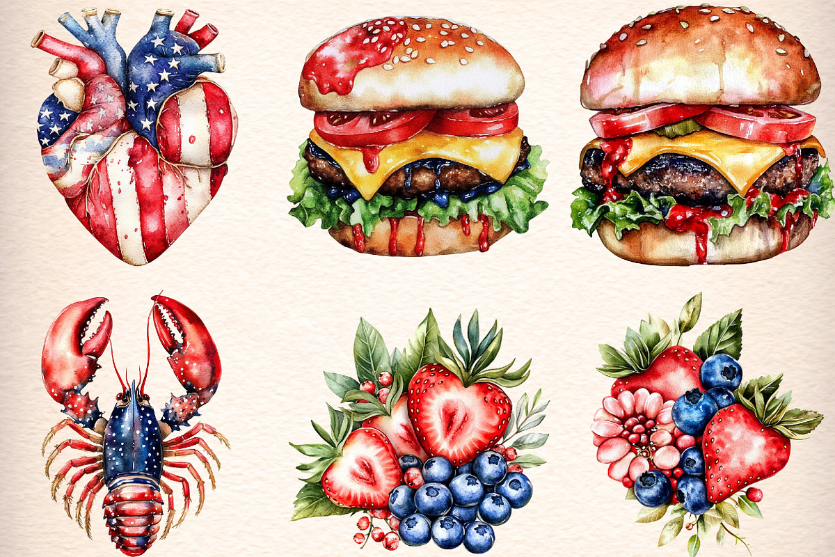 4th of july clipart bundle, an Illustration by GatewayDesign (Photo 2 of 9)