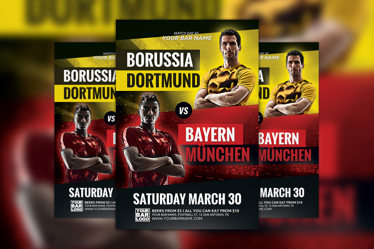 Soccer Champions League Flyer, a Flyer Template by Flyermind