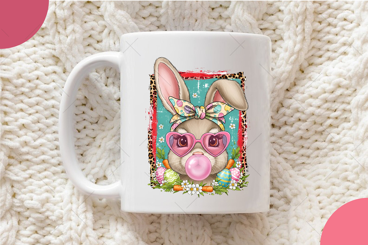 Bubblegum Easter Bunny PNG, an Illustration by OK Design (Photo 6 of 6)