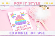 Pop it Fidget Toy Pastel Clipart new, an Education Illustration by VectoriyA (Thumbnail 7 of 7)