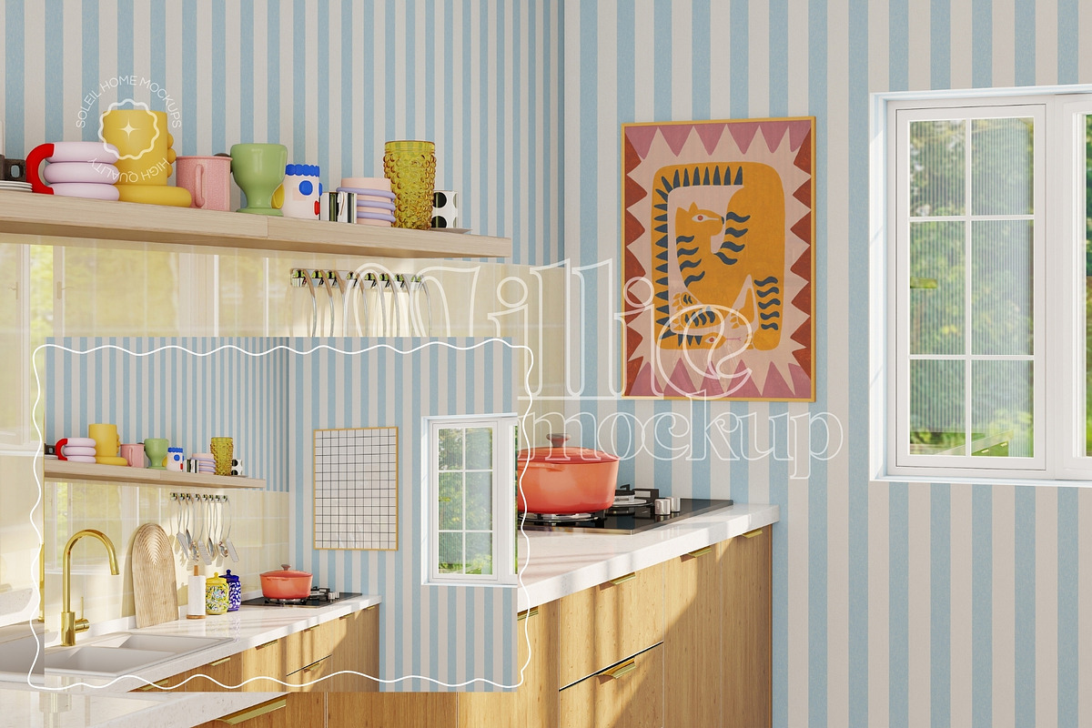 MILLIE | Kitchen Frame Mockup Set, a Household Mockup by SoleilHomeMockups (Photo 6 of 12)