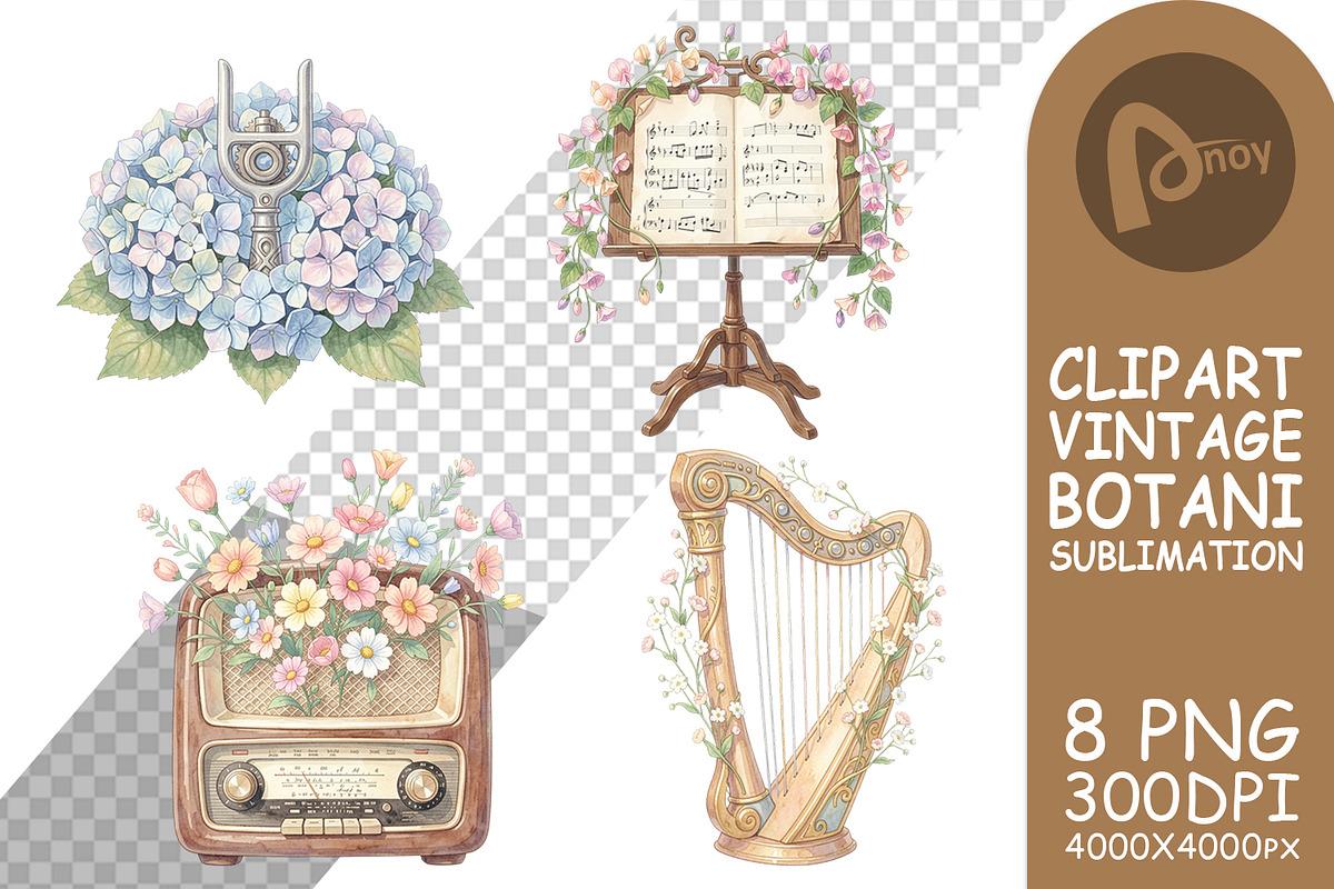 Vintage Mechanical Floral, a Decorative Illustration by Artnoy (Photo 15 of 18)