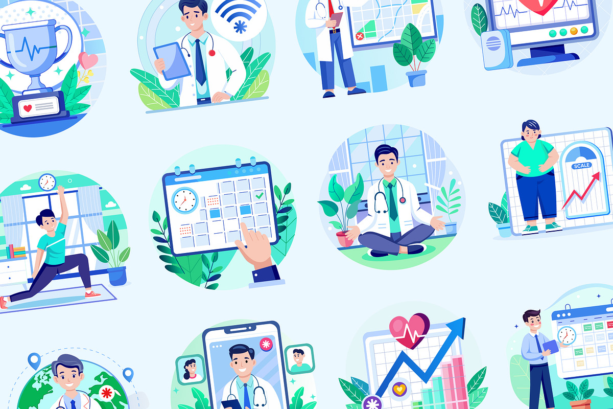 Animated Doctor Illustration Art Set
