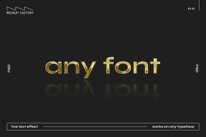 Gold Live Type & Vector Effect