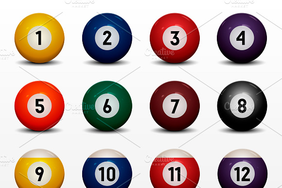 Colored Pool Balls