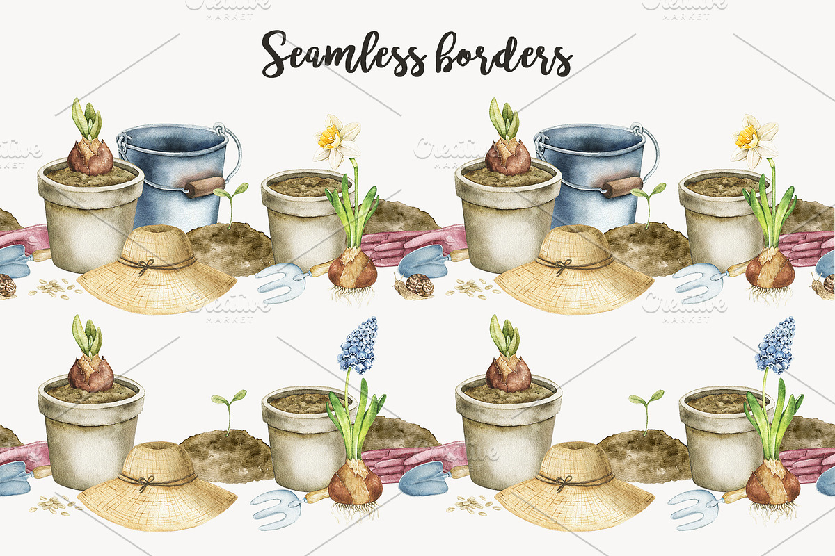 Gardening Watercolor Clip art, an Object Illustration by Eves_Aquadreams (Photo 5 of 13)