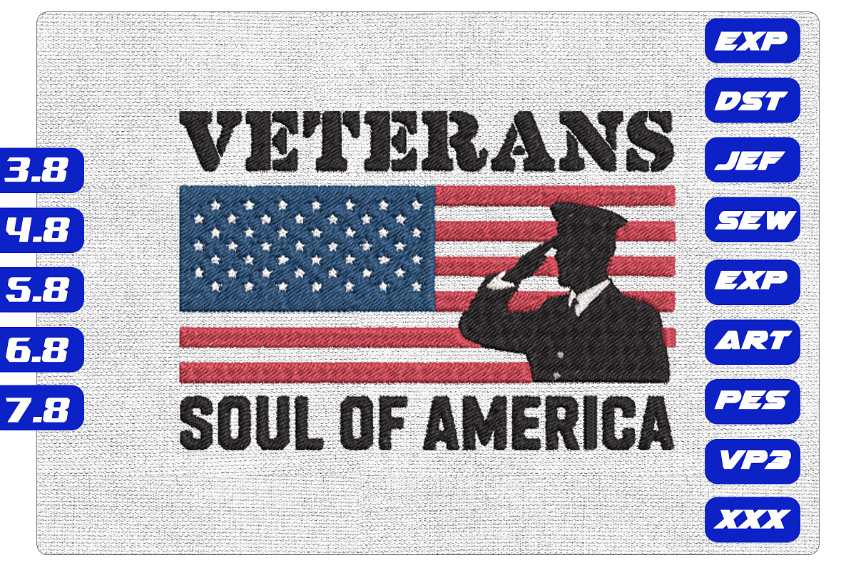 Veterans Soul of America Embroidery, an Illustration by Purpose Ekbal (Photo 1 of 3)