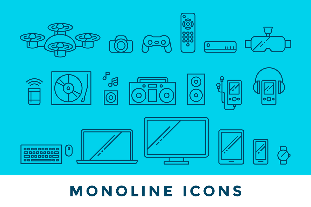 Device Icons, an Outline Icon by Ben Buysse (Photo 2 of 3)
