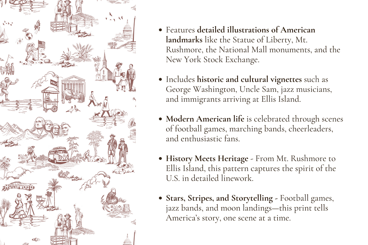 American Toile de Jouy Print, a Background Graphic by Hughes Studio (Photo 4 of 7)