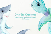 Sea Creature Clipart, an Animal Illustration by Corner Croft (Thumbnail 3 of 4)