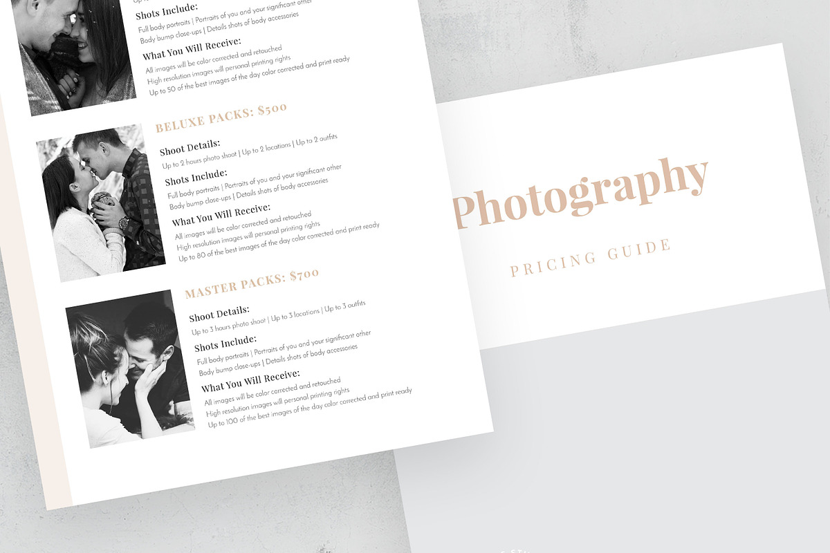 Photographer Pricing Guides, a Brochure Template by Amit Debnath