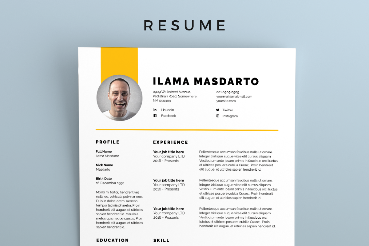 Resume 50, a Resume Template by graphicalcium (Photo 2 of 3)