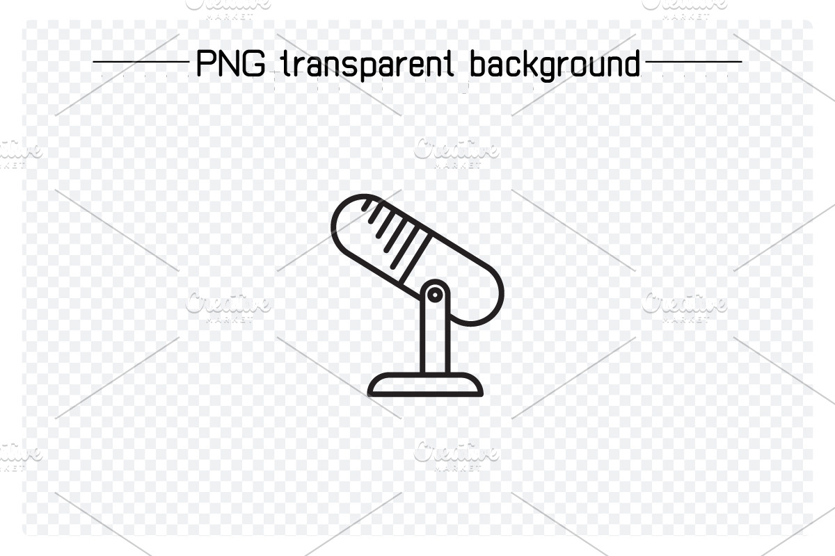 Mic Icons Set, an Outline Icon by Designfour (Photo 6 of 7)