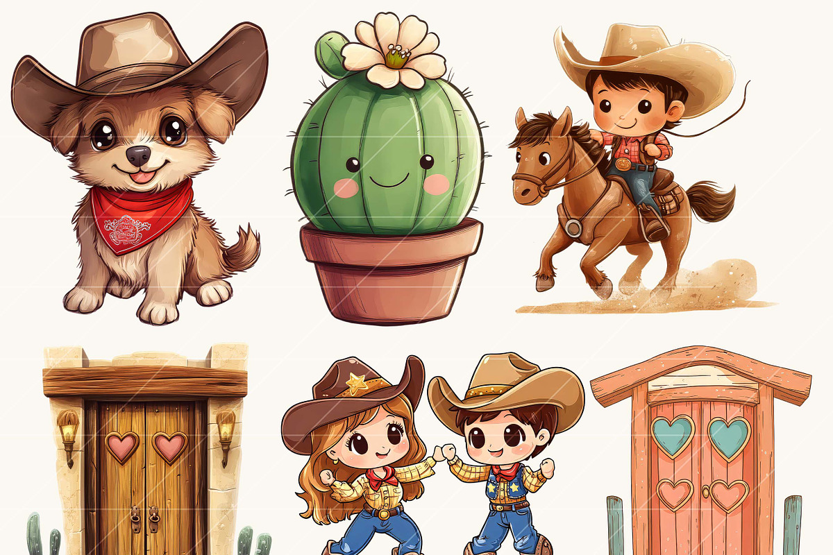 Retro Western Wild West Clipart, a Person Illustration by Design Scotch (Photo 2 of 8)