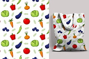 Vegetables. Cliparts and patterns, a Pattern Graphic by Valeria Soloveva (Thumbnail 6 of 10)