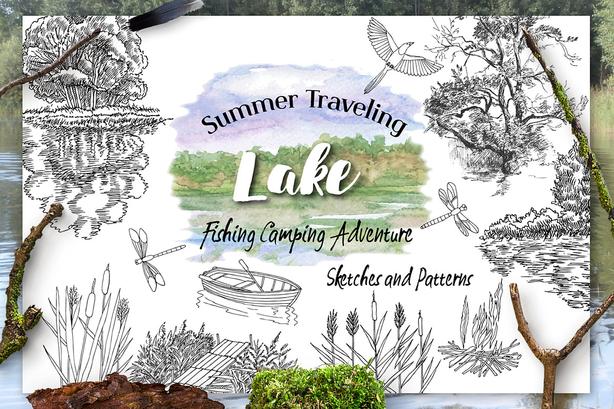 Summer on the Lake. Sketches, an Object Illustration by Nataliapiache (Photo 1 of 7)