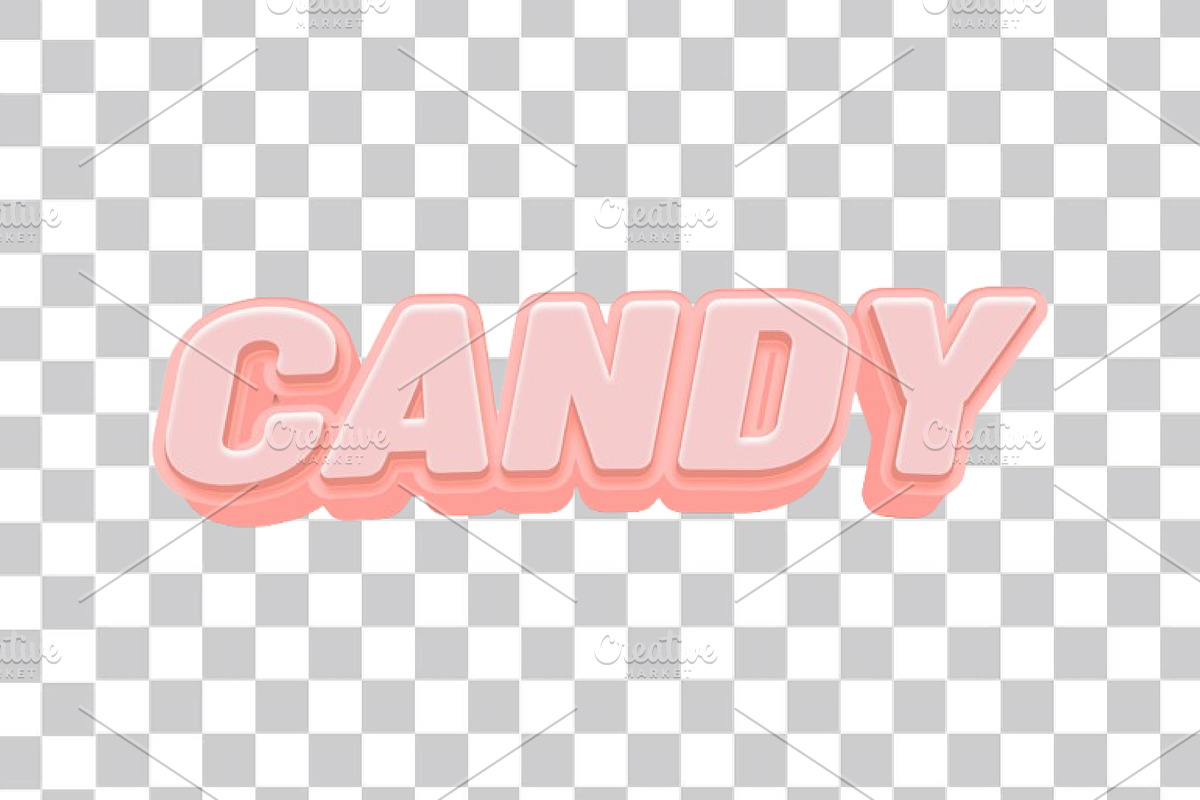 Candy 3D Text Effect Editable PSD, a Layer Style Add-On by TrueVector (Photo 2 of 2)