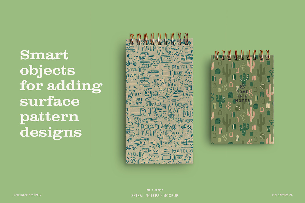 Spiral Notebook Set Mockup, a Packaging Mockup by Field Office (Photo 3 of 7)