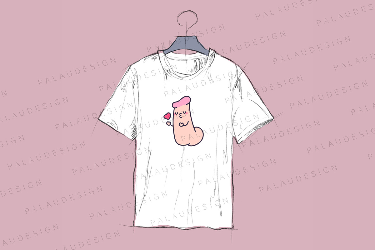 Cute Kawaii Male organ Characters, a Decorative Illustration by Palau (Photo 2 of 12)